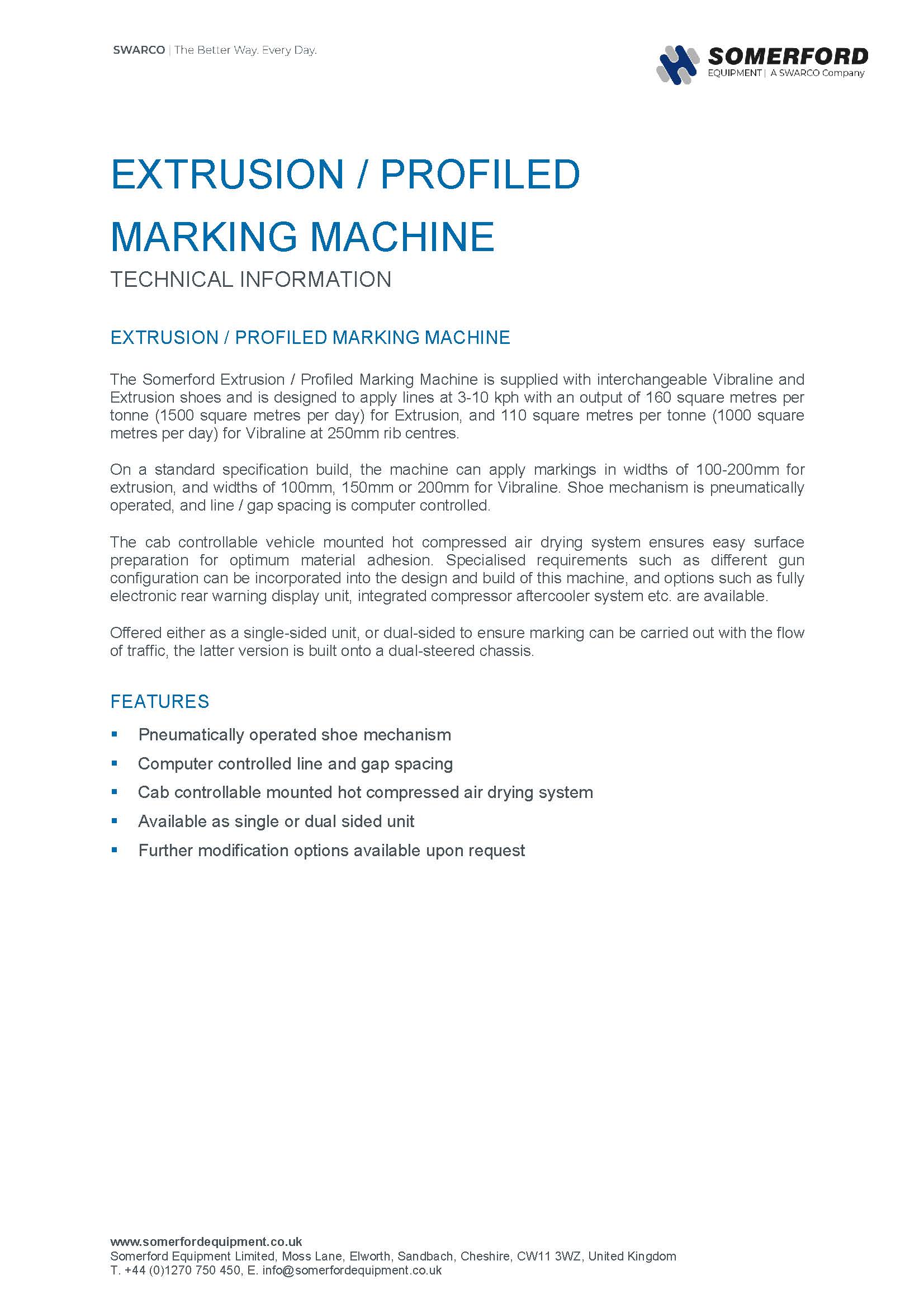 Extrusion Profiled Marking Machine